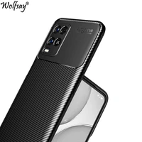 for oppo a54 case bumper anti knock soft tpu silicon shockproof carbon fiber cover for oppo a54 case for oppo a54 a 54 6 51 inch
