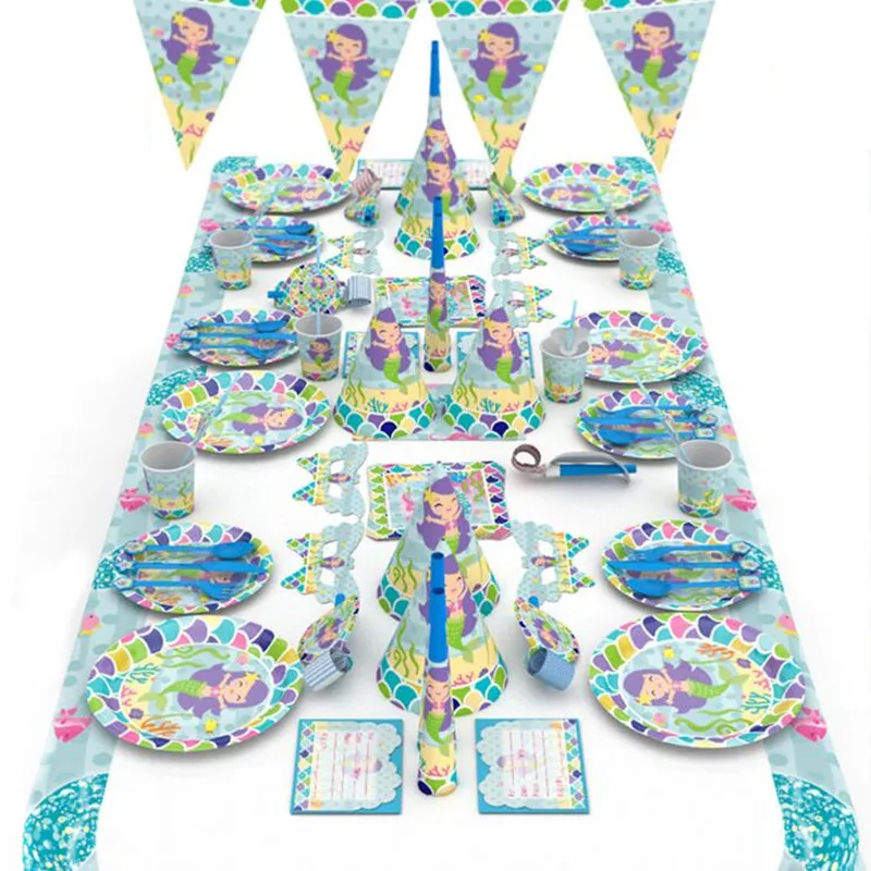 

2022 New Cartoon Theme Party Disposable Tableware Decoration Paper Napkins Hat Banner Children Birthday Party Decor Supplies