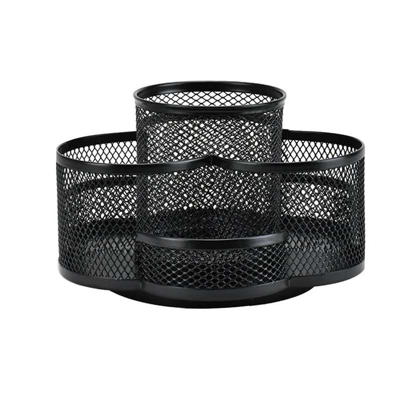 

Держатель для ручек на 360 градусов для настольных органайзеров с 7 отделениями, сетчатый Настольный держатель для офиса и школы