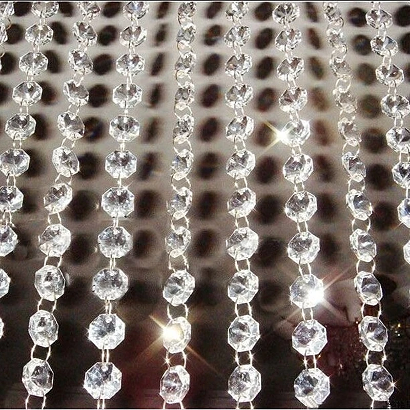 

All Colors 10 Meters Garland Strand Hanging Crystal Glass Bead Curtain Diamond Chains Party Tree Wedding Centerpiece Decor