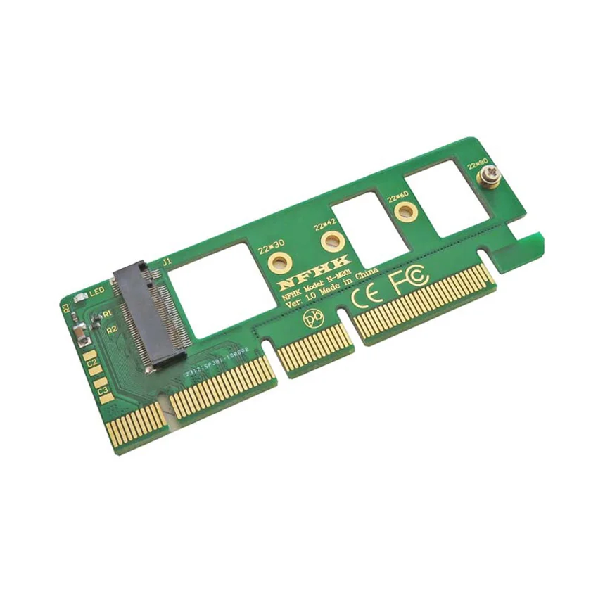 nvme m 2 ngff ssd к pci e pci express 30 16x x4 адаптер райзер ка