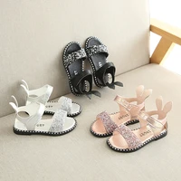 2020 summer girls sandals bling princess shoes for baby girls rabbit ear toddlers anti skid kids sandal 1 6 years old