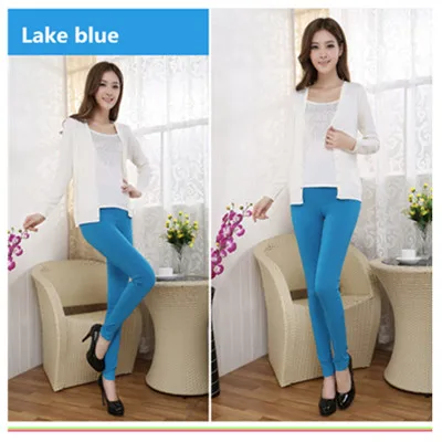 lake blue S-6XL плюс размер женские Леггинсы эластичные брюки-карандаш черные леггинсы женские леггинсы Mujer Leginsy Damskie Leeging Femme - Цвет: lake blue