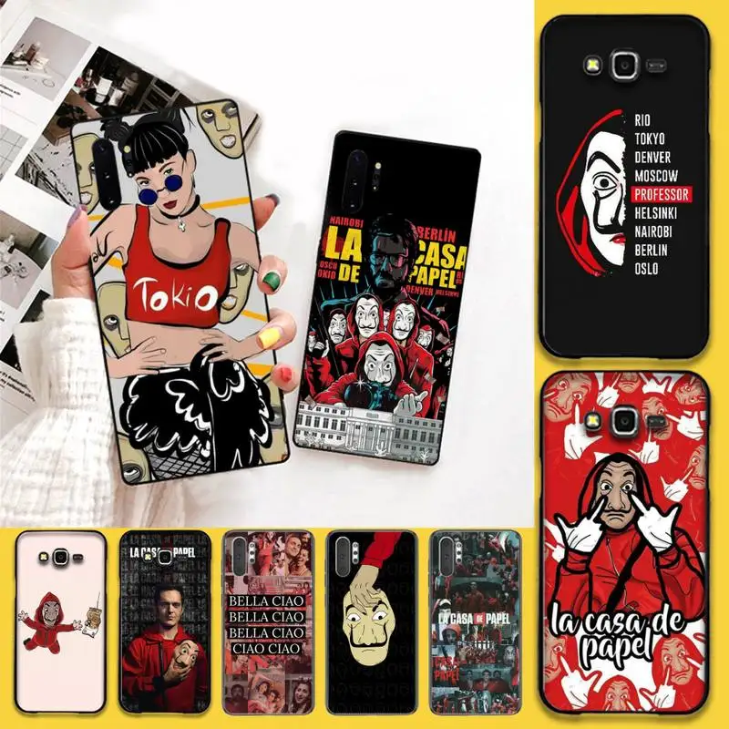 

CUTEWANAN Spain TV La Casa de Papel party Phone Case cover For Samsung Note 7 8 9 10 Lite Plus Galaxy J7 J8 J6 Plus 2018 Prime