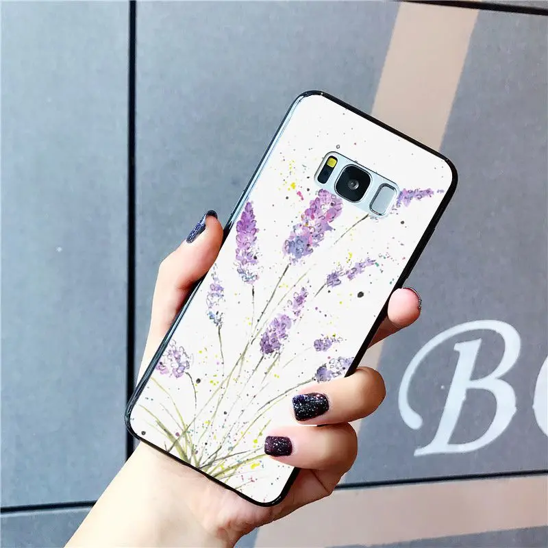 Простой Лавандовый чехол для телефона Babaite с фиолетовыми цветами Samsung Galaxy S10E S7 Edge