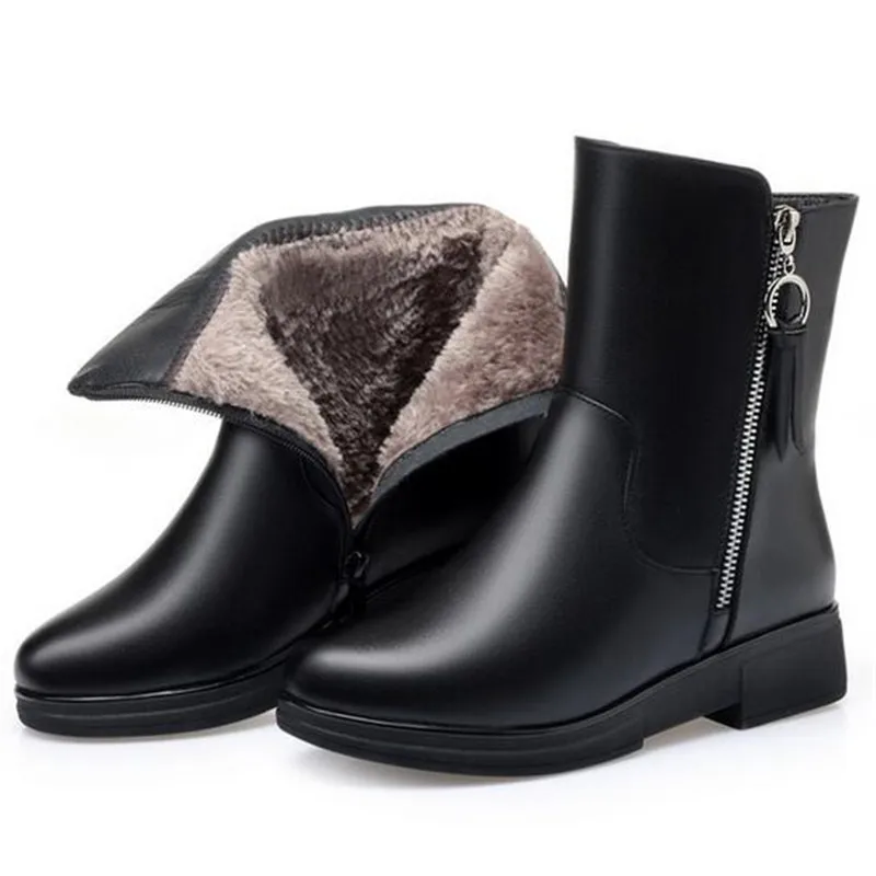 Женские зимние сапоги из натуральной кожи на шнуровке | Обувь