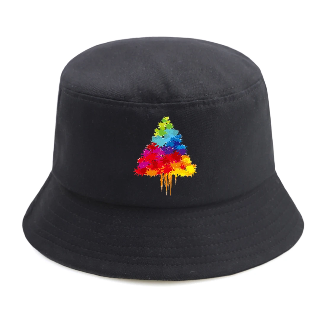 

Панама унисекс, с принтом в виде рождественской ёлки, весна-лето, 2020