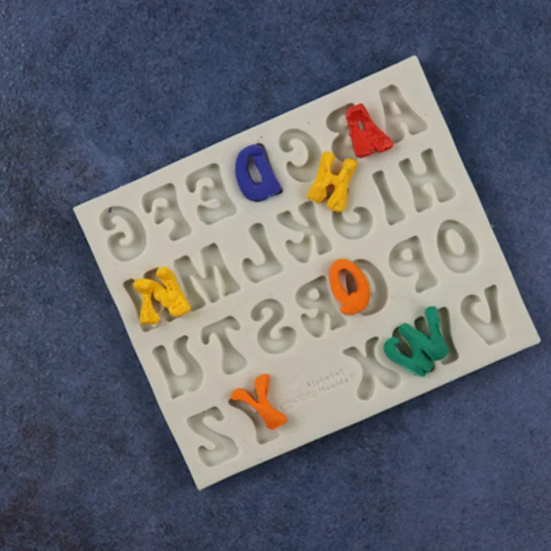 

New product uppercase 26 English alphabet fondant cake Silicone mold Chocolate mold Biscuit mold DIY Cake baking mold