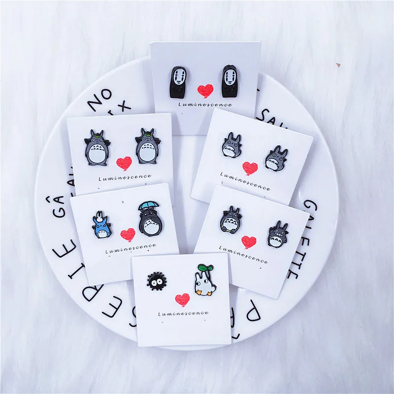 EUPNHY 1 пара мультфильмов женские серьги милые животные гвоздики девушки маленькие