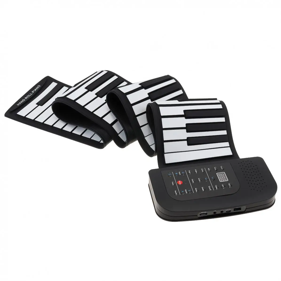 88 Key Roll Up Electronic Piano Rechargeable Silicone Flexible Keyboard Organ Built-in Speaker Support MIDI Bluetooth-compatible