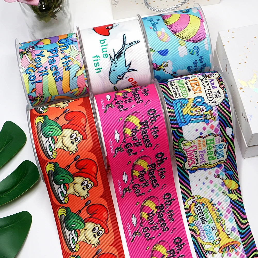 Бесплатная доставка 50 ярдов на размер мультяшная печатная корсажная лента 14154 |