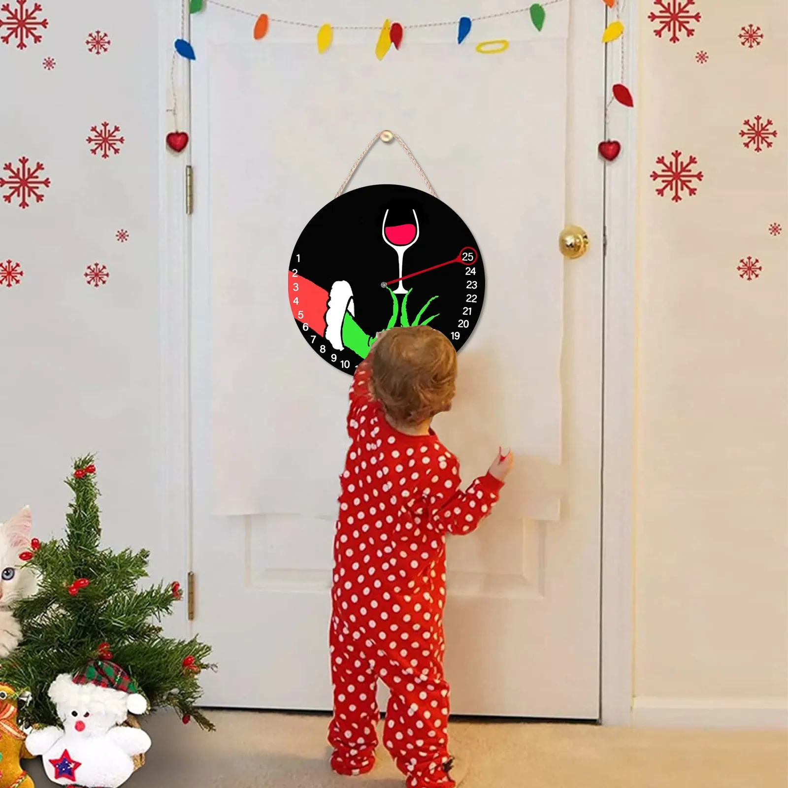 Подвесной Рождественский календарь 25 дней деревянный список украшение для