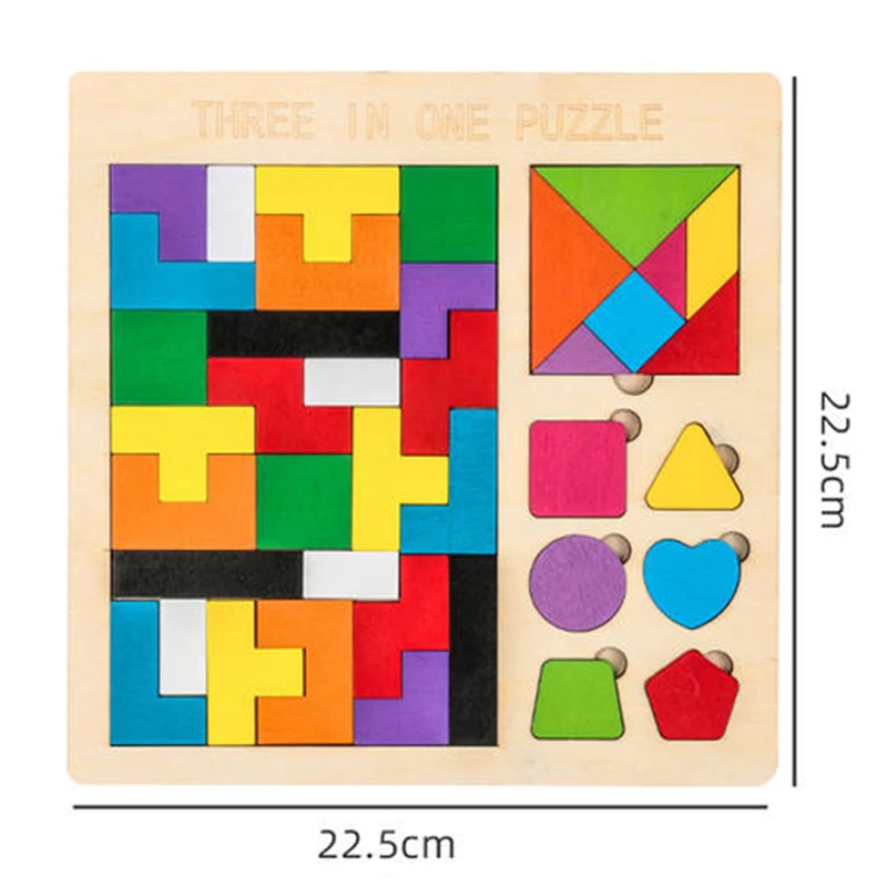 Детский 3D пазл деревянная доска Танграм математическая игра игрушки для детей
