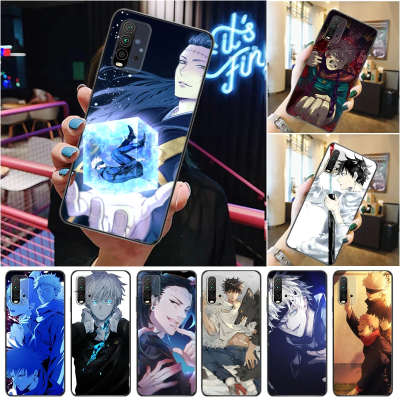 

Jujutsu Kaisen Sukuna Yuji Itadori Fushiguro Megumi Satoru Gojo Phone Case For Xiaomi Redmi 9 9T 9A Pro Funda Carcasa Cases