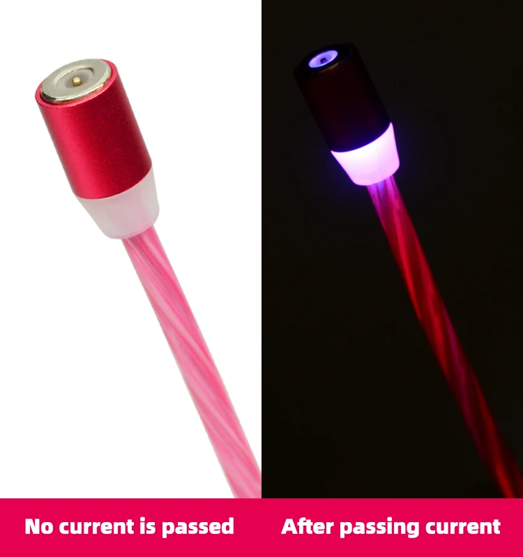 Магнитный светодиодный кабель CHAURE для зарядки mi cro, зарядный usb-кабель для Xiao mi huawei, зарядный кабель для быстрой зарядки T-C, usb-кабель