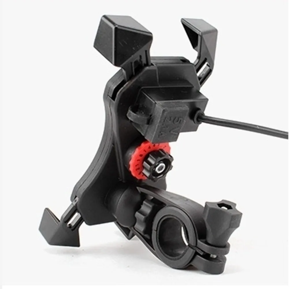 1 шт. руль мотоцикла велосипед скутер держатель для мобильного телефона 2.4A USB