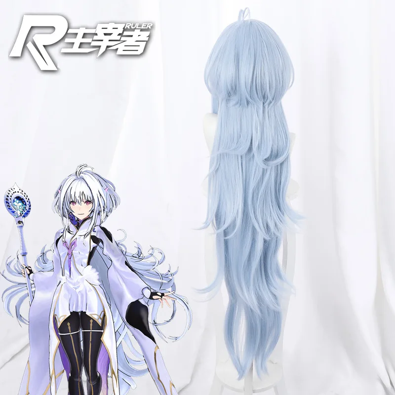 

Fashion Light Blue Upturned Long Hair Cos Wig Heat-resistant Synthetic Wig Halloween Danganronpa Cosplay