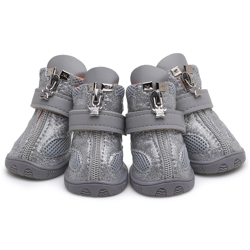 Кроссовки для собак сетчатые Нескользящие на мягкой подошве с ремешком липучке