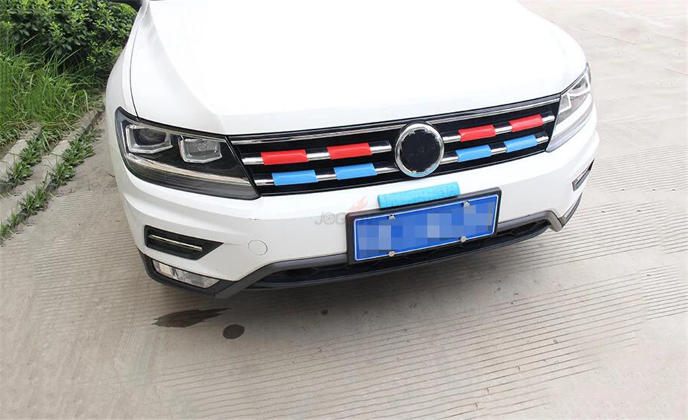 8 шт. декоративные наклейки для передней решетки автомобиля Volkswagen Tiguan MK2 2017 2018 |