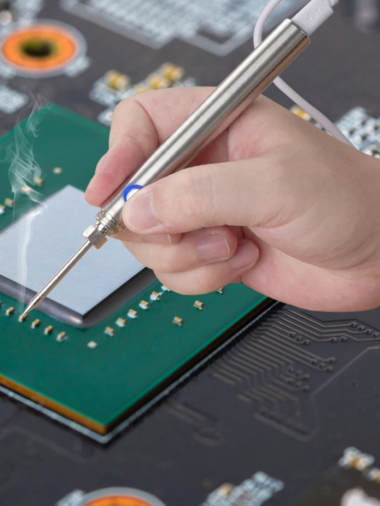 

5A 8W USB Rechargeable Soldering Iron 510 Interface Soldering Iron Tip Suitable for Student Experiment Diy Welding Tools