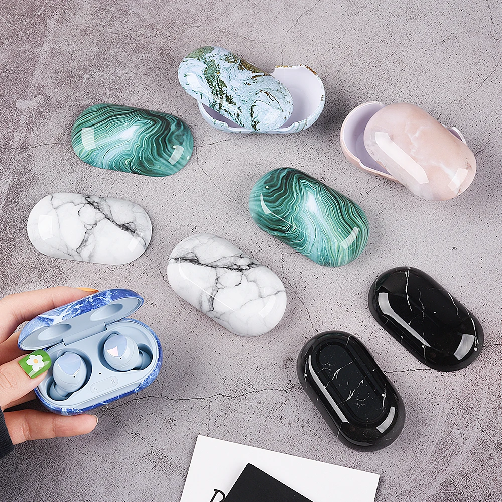 

Case For Samsung Galaxy Buds+ Plus Cover Marble Texture Case for Galaxy Buds Case Protective Shell For Galaxy Buds Pro Buds Live