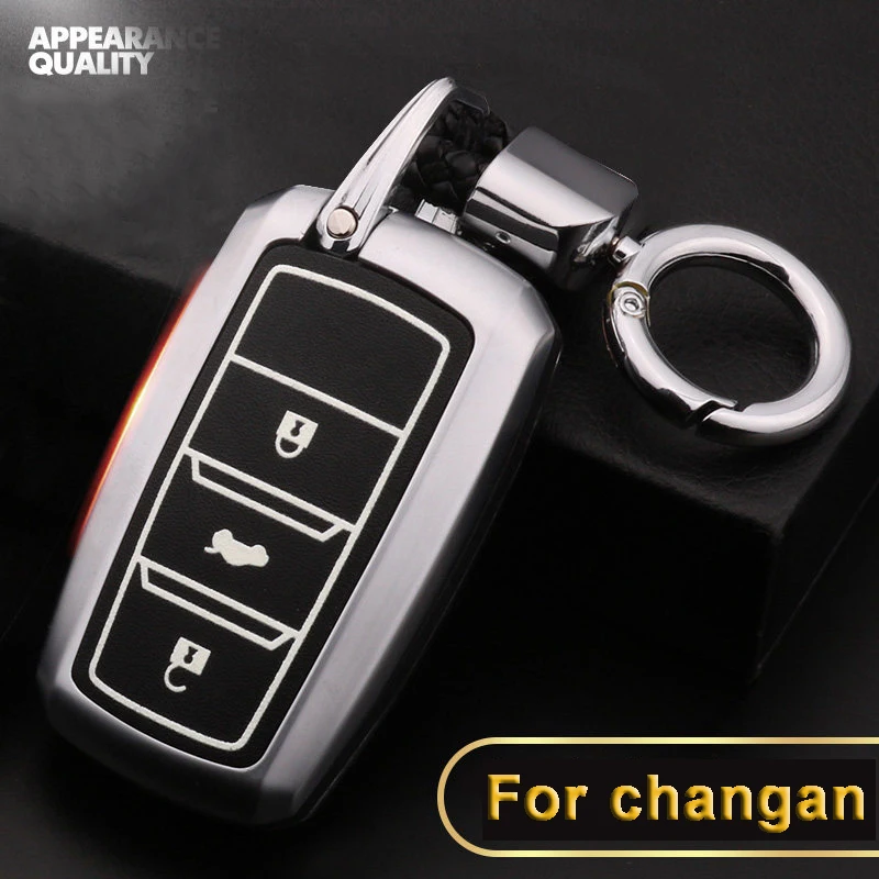 Люминесцентный цинковый сплав Кожа PU чехол для ключа автомобиля оболочка брелок