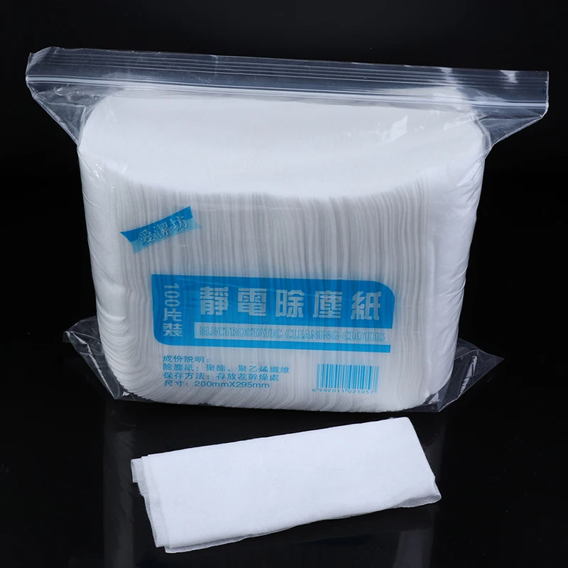 

100pcs Disposable Electrostatic Dust Removal Mop Paper Home Kitchen Furniture Bathroom Tiles Cleaning Cloth Accessories Hogard