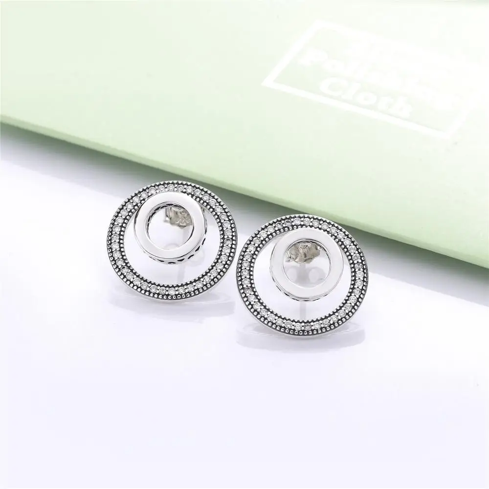 Ajax 925 пробы серебряные втулки для ушей-круглые заклепки серьги женщин свадебный