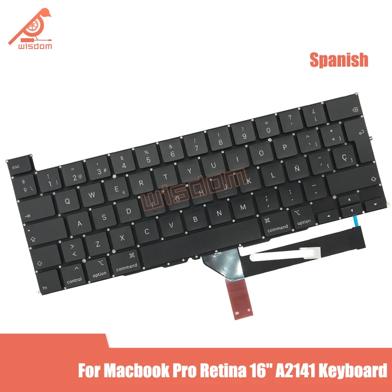 

Новая Оригинальная клавиатура A2141 с испанской раскладкой для MacBook Pro Retina 16 дюймов, A2141 2019 года, 10 шт.