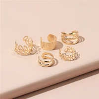 simple creative leaf hollow multi layer earrings jewelry accessories 2021