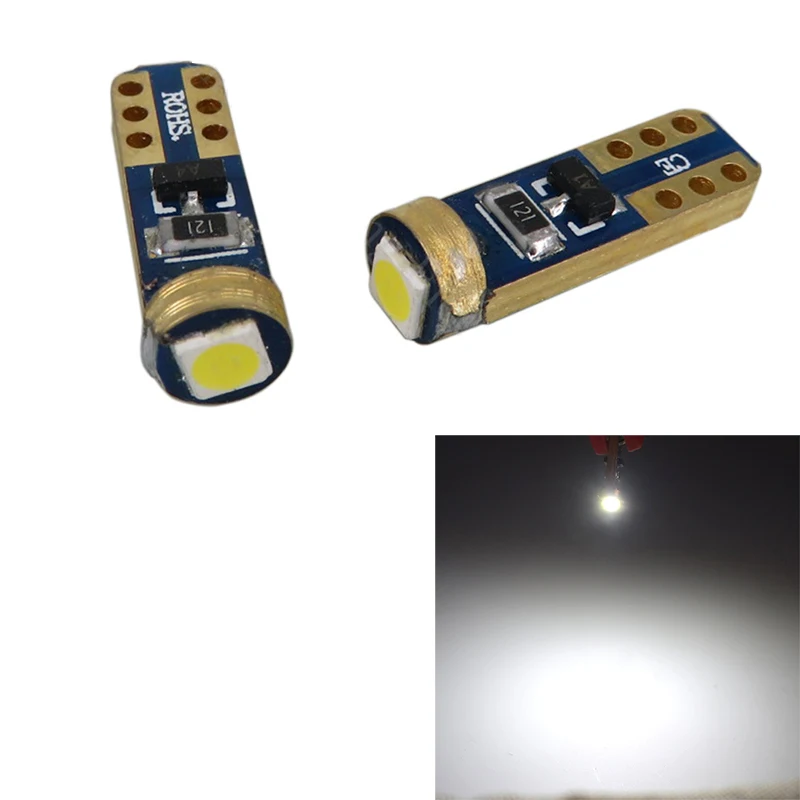 

100x Super Bright White T5 3030 1SMD Canbus Error Free Instrument Cluster 37 73 74 79 17 57 LED Lights Bulb 12V