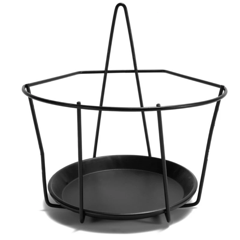 

Iron Art Hanging Basket Flower Pot Holder Balcony Rail Potted Plant Rack Planter