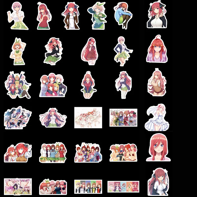 

50Pcs The Quintessential Quintuplets Stickers For Motorcycle Phone Skateboards Laptop Luggage Pegatinas Anime Stickers