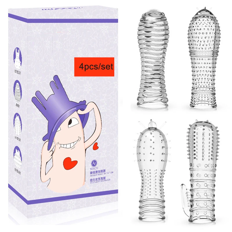 Силиконовые презервативы для пениса расширитель Задержка эякуляции рукав