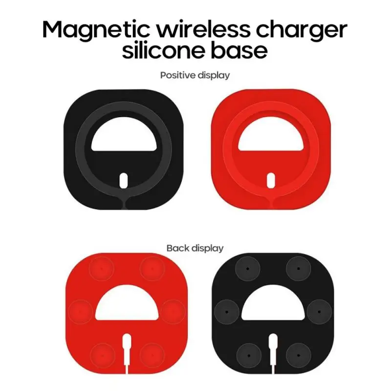 

For IPhone Mobile Phone Wireless Charger Holder Silicone Base Fixed Suction Cup Suitable For IPhone12 Series Phone In Stock