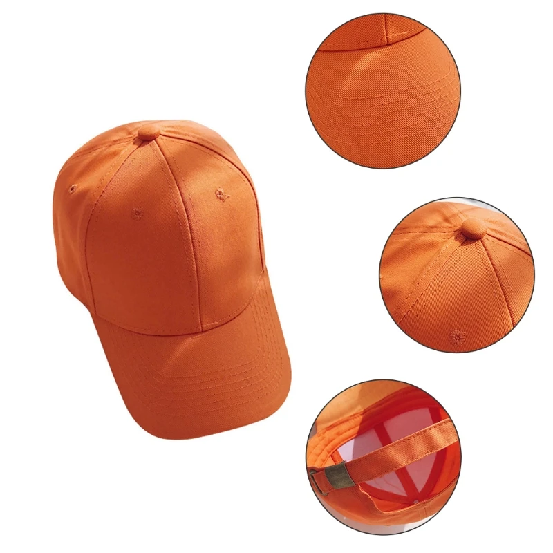 Бейсболка однотонная для мужчин и женщин регулируемая хлопковая кепка от солнца