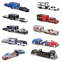 maisto 164 design tow go volkswagen van samba alameda trailer car model toys collection gift toy boys