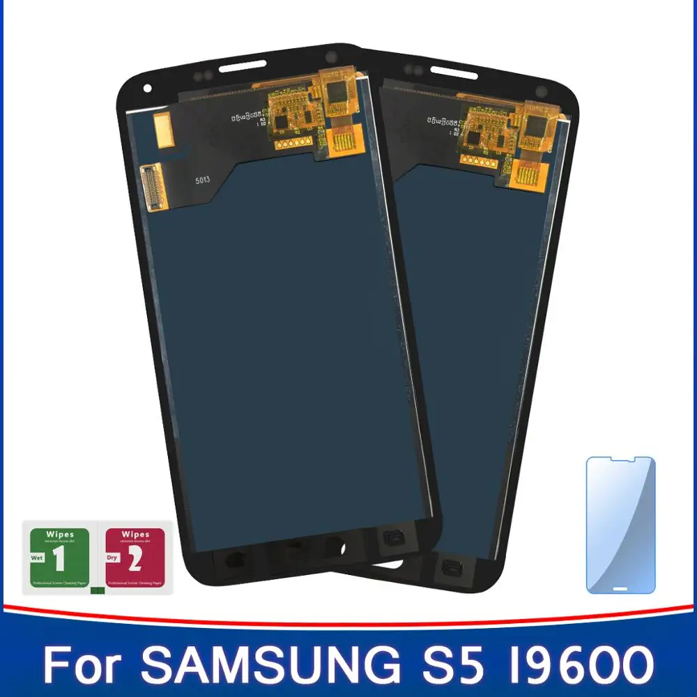 2 шт. S5 LCD для SM G900 G900F I9600 сенсорный экран Сенсорная панель высокое качество TFT 100%