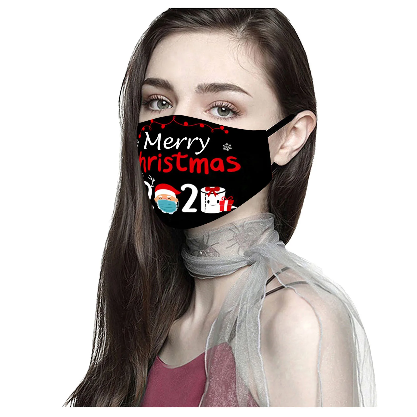 

5PCS Adult Cotton Black Mask Women Man Christmas Masks Face Masks Reusable Washable Masks masque mascarillas adultos tapabocas