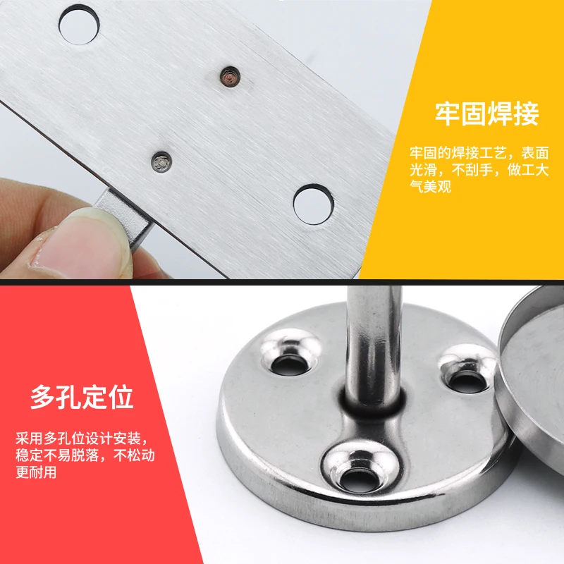 

Clothing hook 304 stainless steel adhesive hook toilet wall hook single hook kitchen row hook no punching towel hook