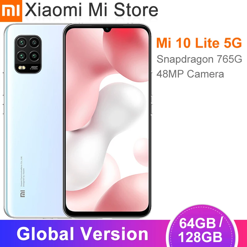 Глобальная версия Xiaomi Mi 10 Lite 5G смартфон 6 ГБ 64 Гб 57 &quotсенсорный экран 4160 мАч