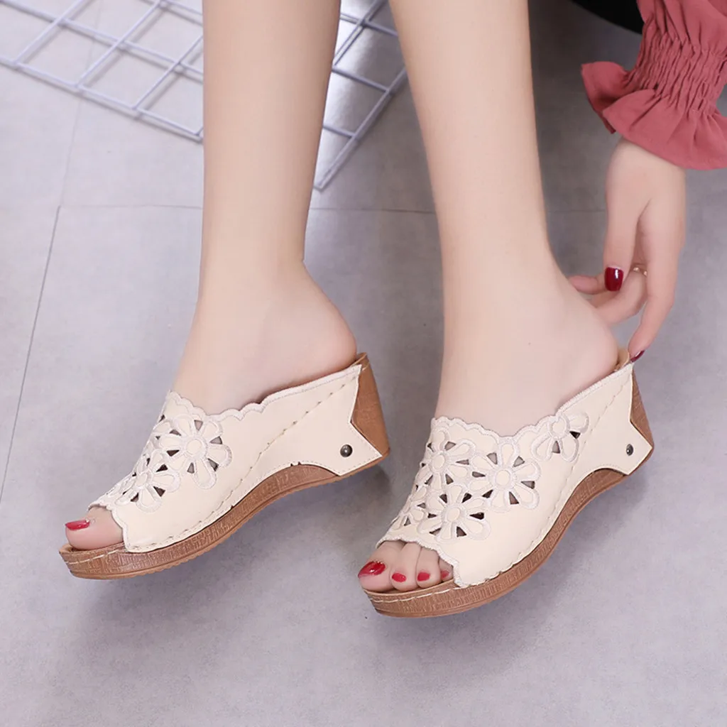 Новинка 2019 года женские шлепанцы модные повседневные туфли на толстой платформе