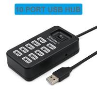 10 port usb 2 0 multi hub splitter data transfer and charging expansion adapter onoff switch for laptop pc computer