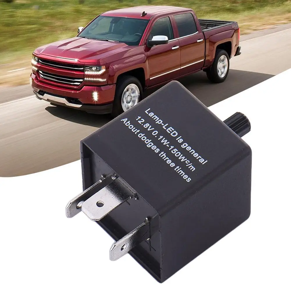 

LED Flashing Relay For Automobile And Motorcycle, Universal Electronic Adjustable LED Turn Signal Flashing Relay