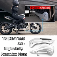 motorcycle engine guards fit for trident 660 2021 trident660 accessories engine belly protection plates kit engine belly fairing