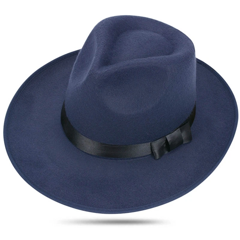 

Winter Autumn Imitation Woolen Women Men Ladies Fedoras Top Jazz Hat European American Round Caps Bowler Hats