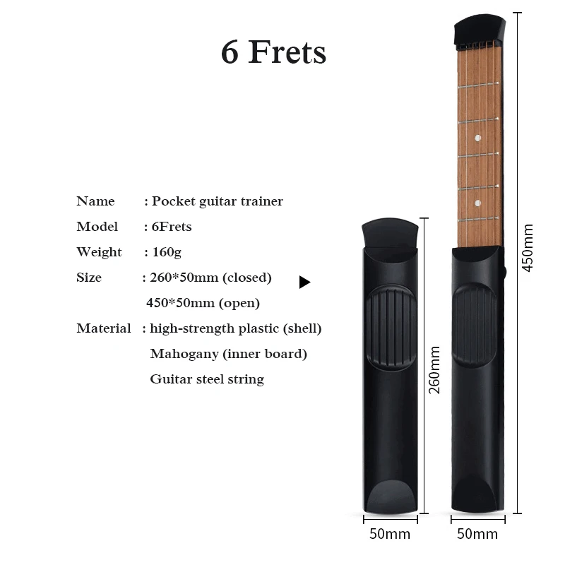 4/6 Лады портативный карманный гитарный фингерин практичный деревянный модель 6