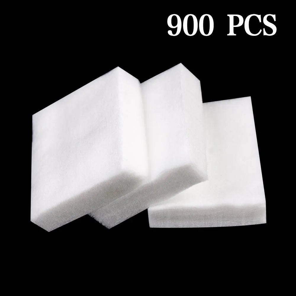 900 pcs Горячая Распродажа, 900 шт./лот, салфетки для снятия лака для ногтей, для ванны, маникюра, гелевые безворсовые салфетки, хлопковые салфетки для ногтей, инструмент для дизайна ногтей - Цвет: 900 pcs