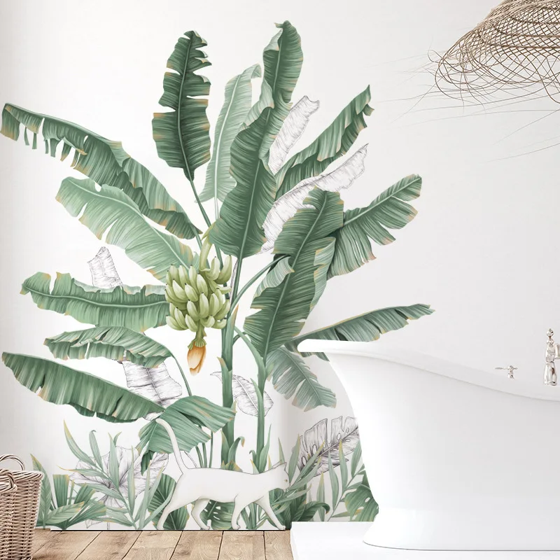 Большой банановое дерево стена Стикеры s для Спальня Гостиная украшения