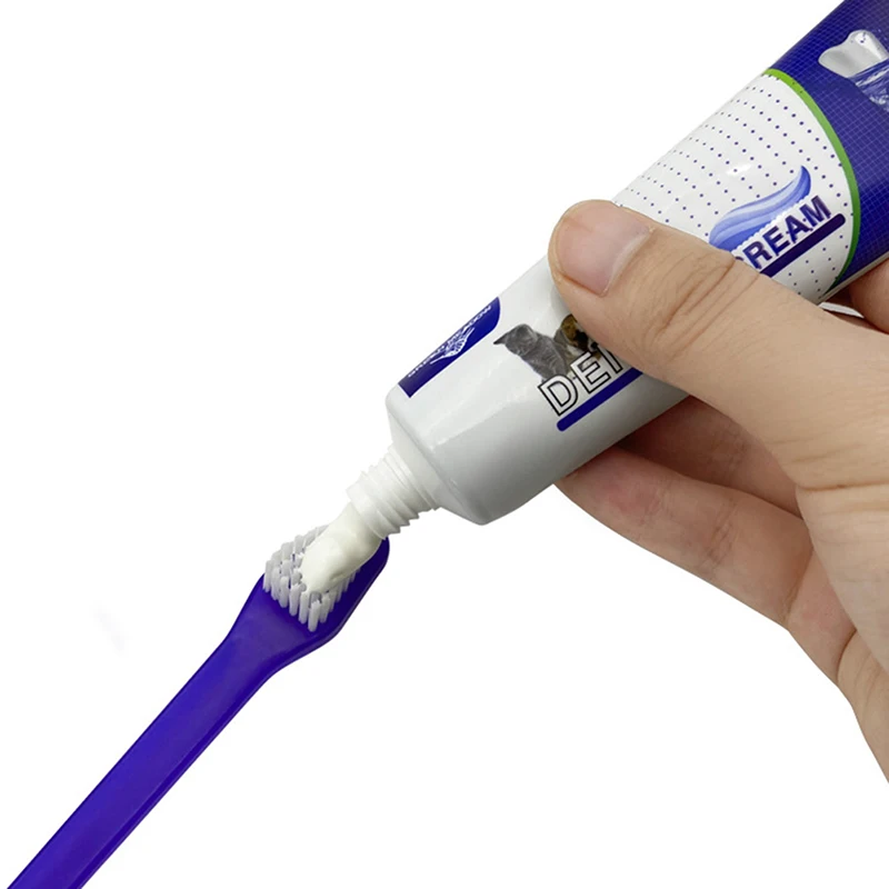 New Small Pet Toothpaste Set Dog Cat Finger Tooth Brush Oral Care Puppy Toothbrush | Toothbrushes